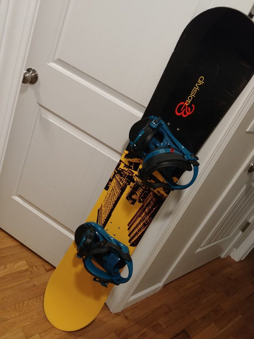 Used Snowboard With K2 Bindings 