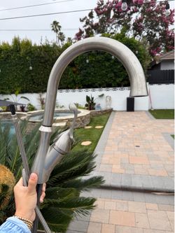 Pull-Down Kitchen Faucet – Brushed Nickel – Good Condition