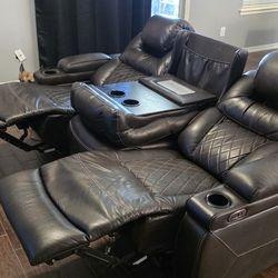 2 Used Power Reclining With Power Headrests