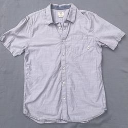 Vans Off The Wall, Gray Button Up, Men’s Medium