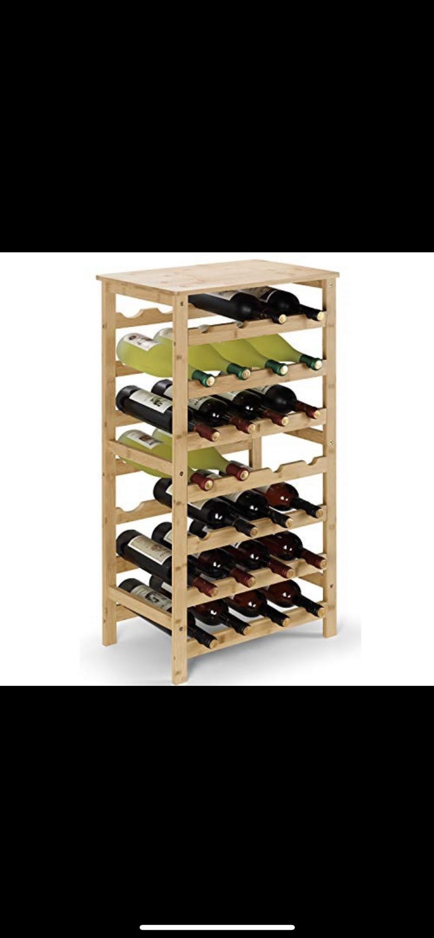 Bamboo Wine Rack Freestanding Wine Storage Shelf Display Stand Perfect