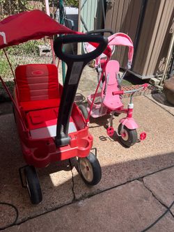 Radio flyer wagon and girl tricycle radio flyer