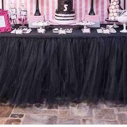 Black Tutu Table skirt 