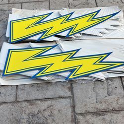Package With About 100 Chargers Bolt Up Stickers - Each Sticker Is 2 Foot Long