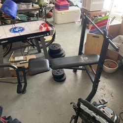 Marcy Diamond elite Weight Bench w/ 100 Lbs of Weights