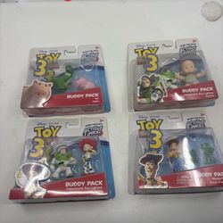 Lot of 4 Pixar Toy Story 3 BUDDY PACK Cake Topper Figure 2-Pack