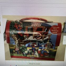 Spider-Man and friends metal lunchbox lunchpail tin kid Spider-Man 2003