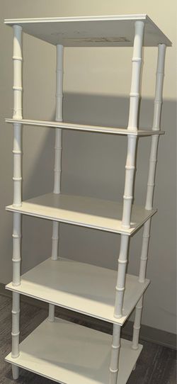 All wood white shelf  14 3/4” D x 23 “W x 67” H