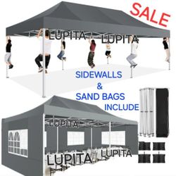 10x20 HEAVY DUTY Canopy Tent With Side Walls Gazebo Wedding Party Pop Up Tent Canopy- (FOR SALE) 
