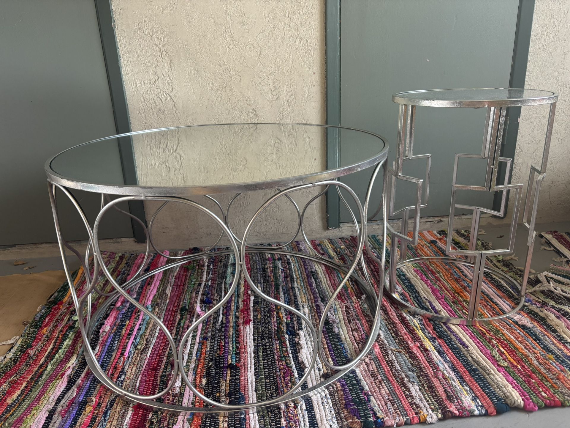 Mirror Table And End Table