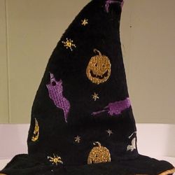 WITCH HAT 6" HIGH WITH VELCRO CLOSURE DOG, CAT, OR CHILD