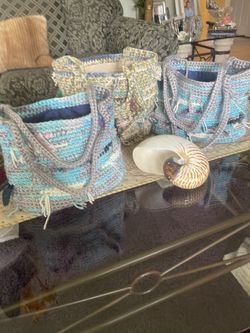 Crocheted handmade bags