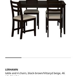 IKEA Lerhamn Table With 4 Chairs  