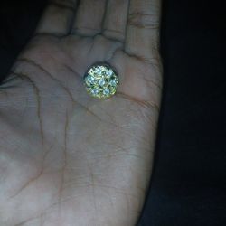 Golden Nugget Earring 10K  Gold Plated 