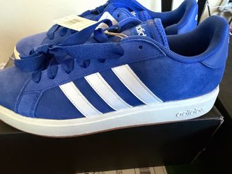 Adidas Blue Suede Low-Top Sneakers size 10.5 men