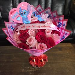 Will You Be My Valentine Theme Bouquet