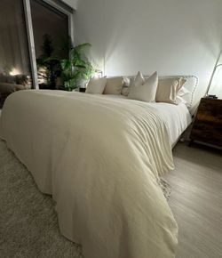 White King Bed frame with storage
