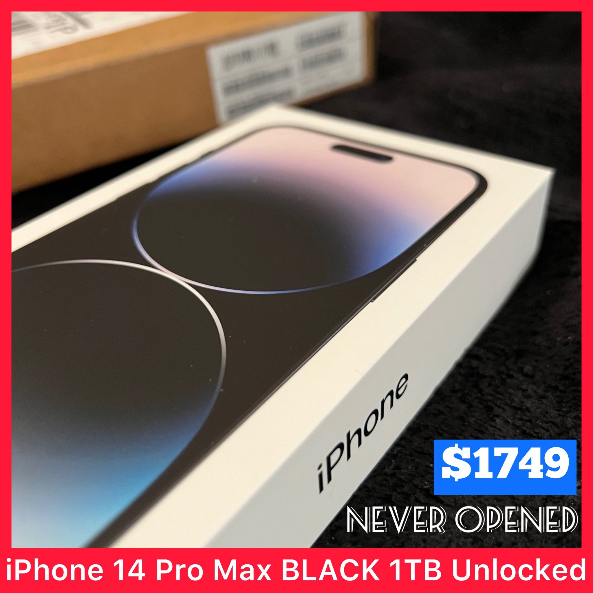 iPhone 14 Pro Max BLACK 1TB Unlocked
