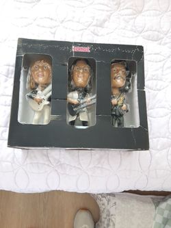RUSH BOBBLEHEAD DOLLS. IN ORIGINAL BOX. $ 150.00