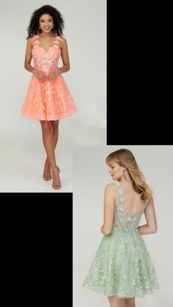 New With Tags Corset Bodice With Butterfly 3D Appliqués Straps Short Formal/Homecoming Dress $99