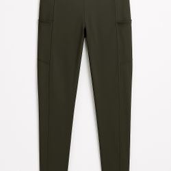 Lululemon Olive Green Compression Leggings Size 8 Excellent Condition