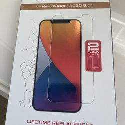 2pack Iphone 12 glass screen protectors