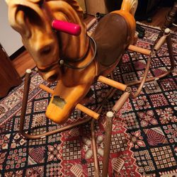 Vintage Antique "Wonder Horse" 4-Springs Rocking Bouncing Horse Vintage