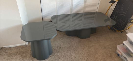 Anthropology Gray Modern Coffee Table Set
