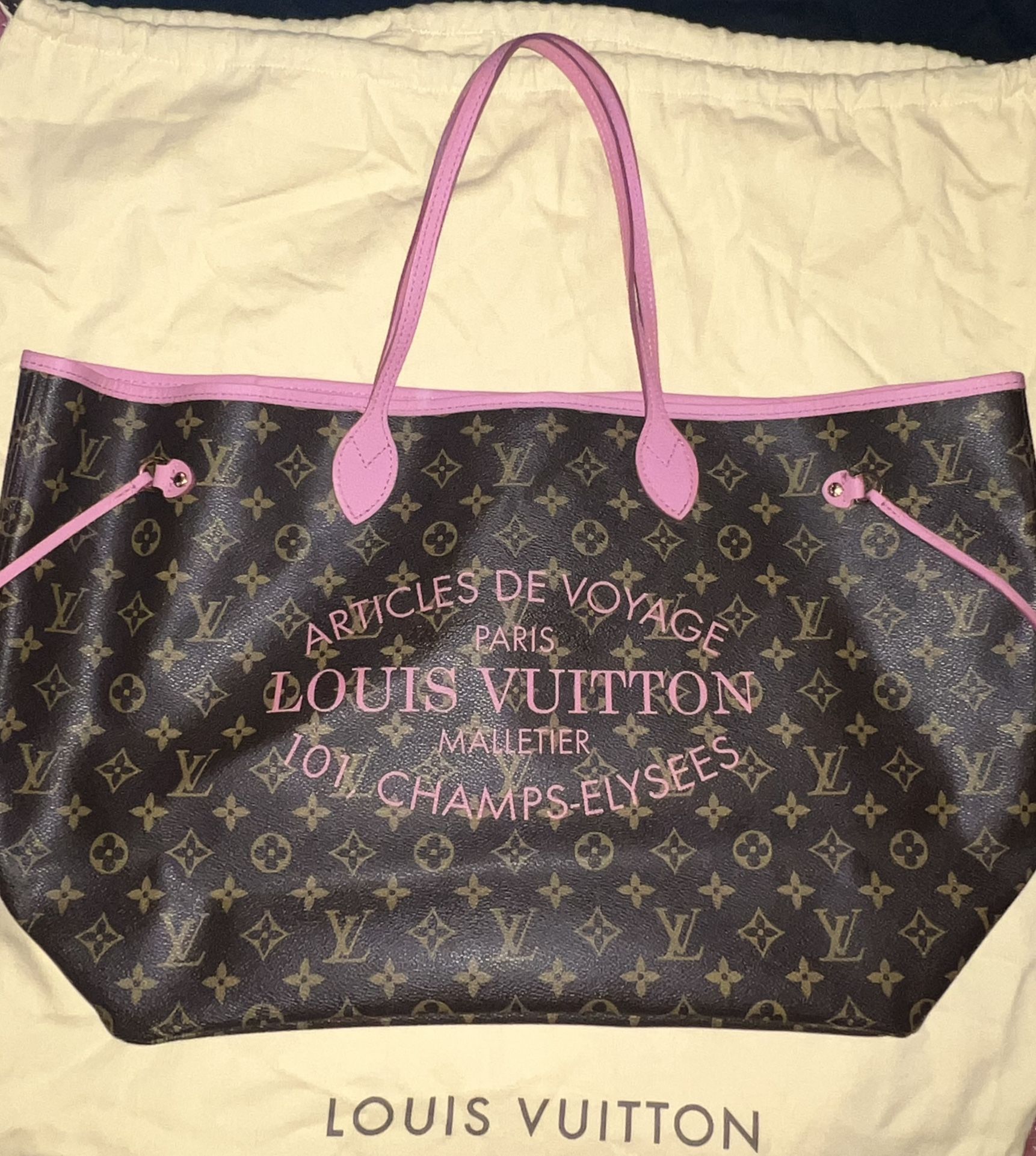 Authentic Louis Vuitton Ikat Neverfull GM Pink