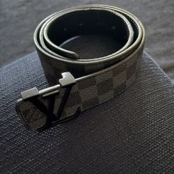 Louis Vuitton Belt Size 30-33 Black And Grey 