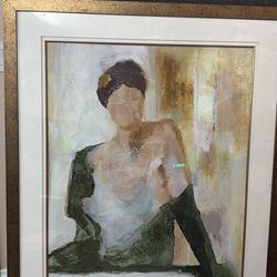 Abstract Painting – Large Framed Wall Art 