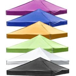 Canopy Top Replacement Cover Waterproof 10x10 Ez Pop Up Tent Gazebo Replacement Top Cover (Color Opts) - Sun Protection - Spring Sale