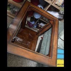 End Tables , Vintage W/ Glass Top