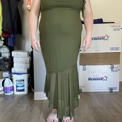 Army green Dress