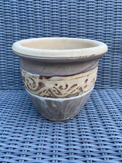 Indoor/ Outdoor 10” Ceramic Planter with Drainage Holes