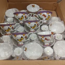 Porcelain Tea / Coffee Cup _ $2 = 1 cup ( NEW ) butterfly