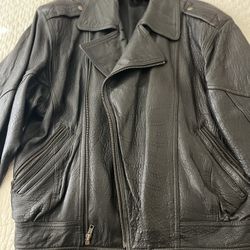 HEAVY MOTORCYCLE GENUINE LEATHER JACKET