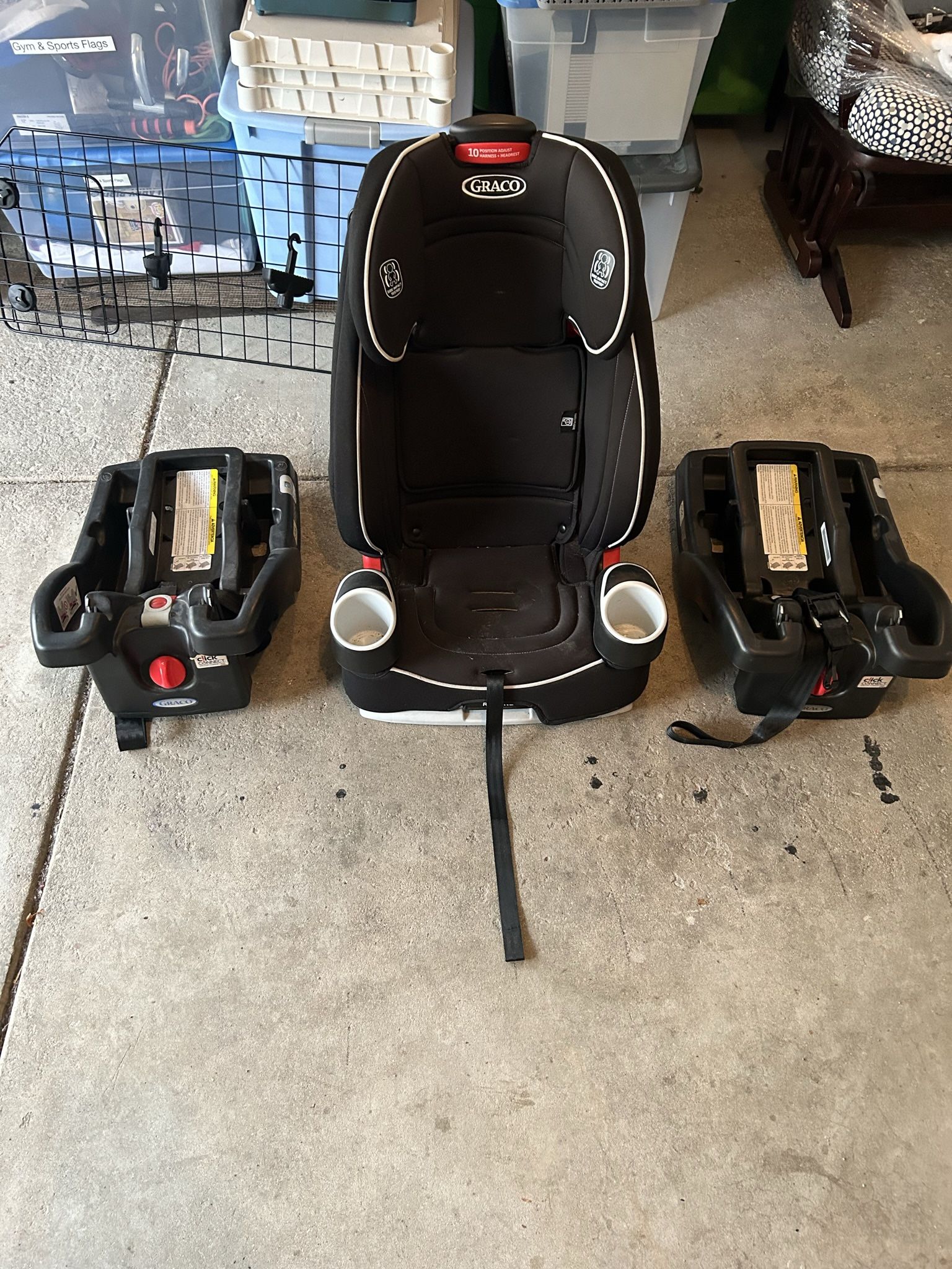 Graco Car seat with 2 Car Seat Bases 