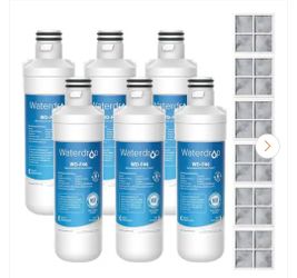 WD-LT1000PF Replacement for LG LT1000P/PC/PCS ThinQ Refrigerator Water Filter and air Filter, 6 Combo