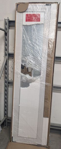 Bifold Doors for 36" x 80" Opening, One Side Mirrored Closet Door with Hardware Kit, Panels for Pantry/Laundry/Bathroom - White