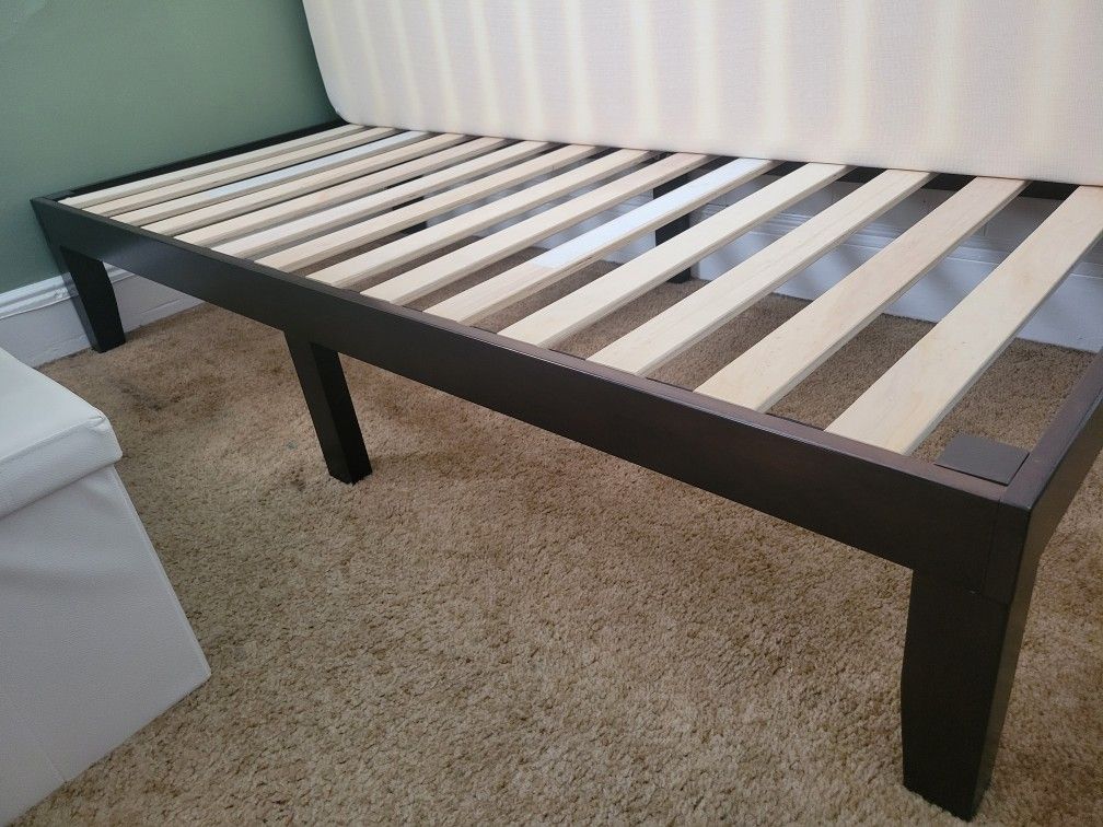 Twin Bed Frame And Mattress Like New
