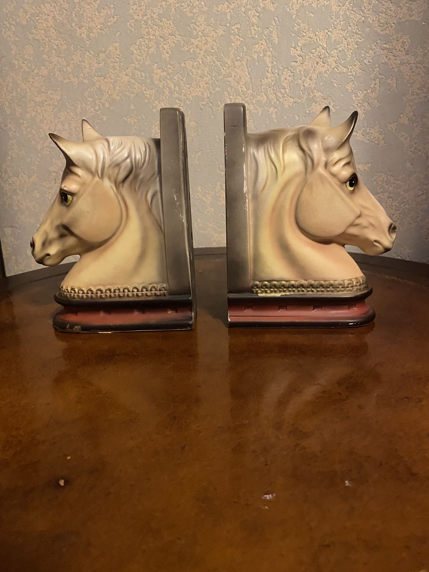 Palomino Horse Head Bookends 