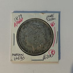 Fake 1879 CC Morgan Silver Dollar - 0% Silver