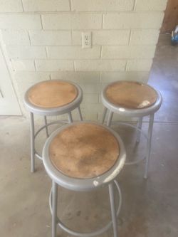 Vintage industrial stools - science bench stools