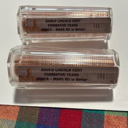 2 UNCIRCULATED LINCOLN PENNY ROLLS