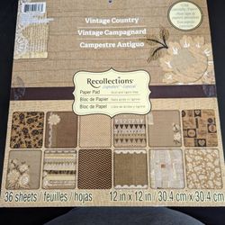 12x12 Recollections Vintage Country  Paper Pad