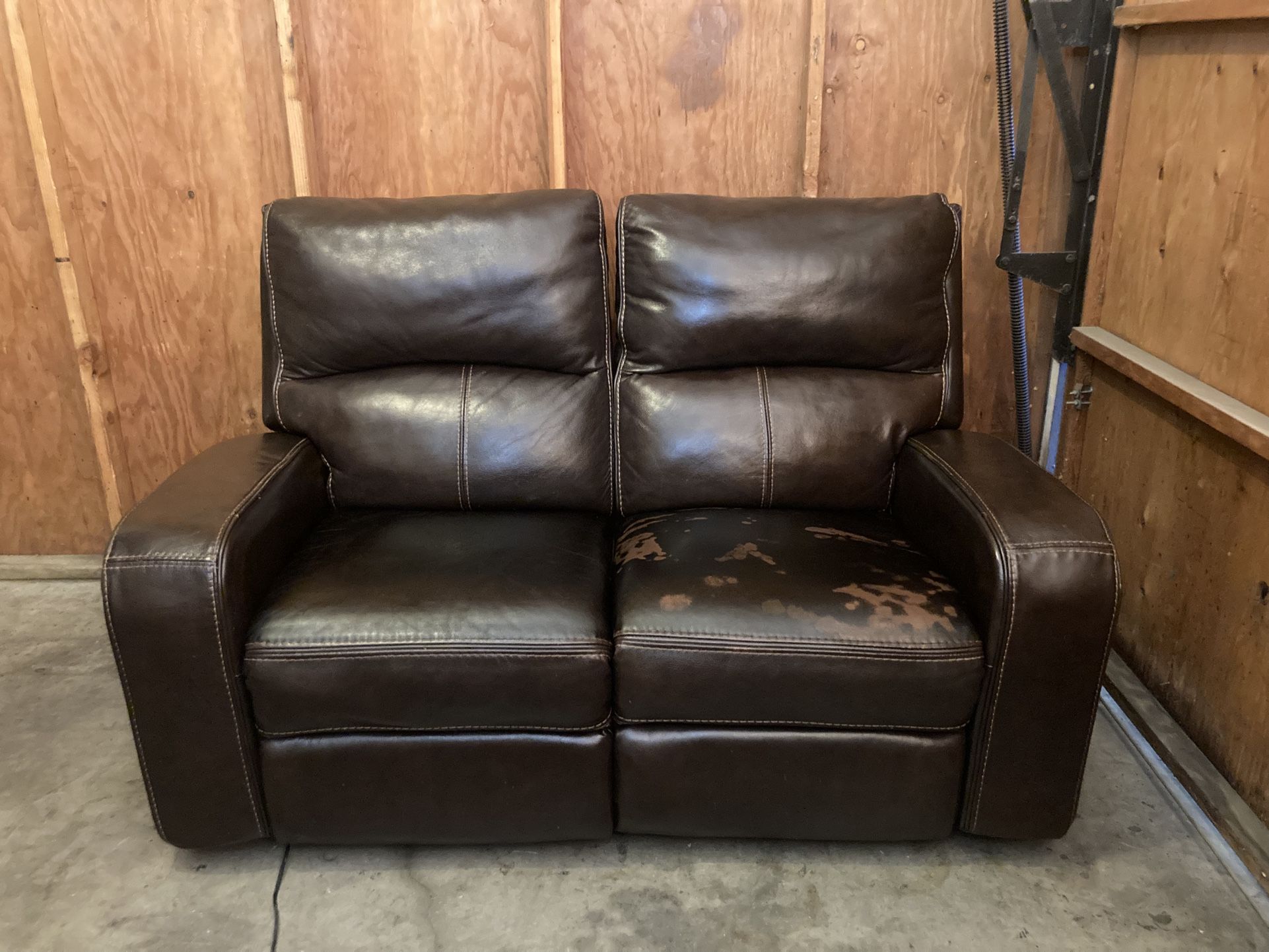 Electric Leather Recliner Loveseat - Free Delivery