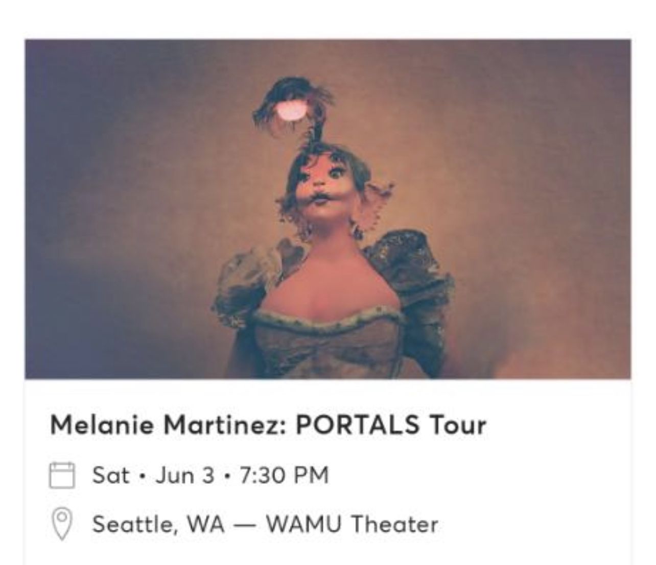 Melanie Martinez PORTALS tour Ticket