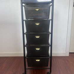 5 Drawer Organizer On Wheels