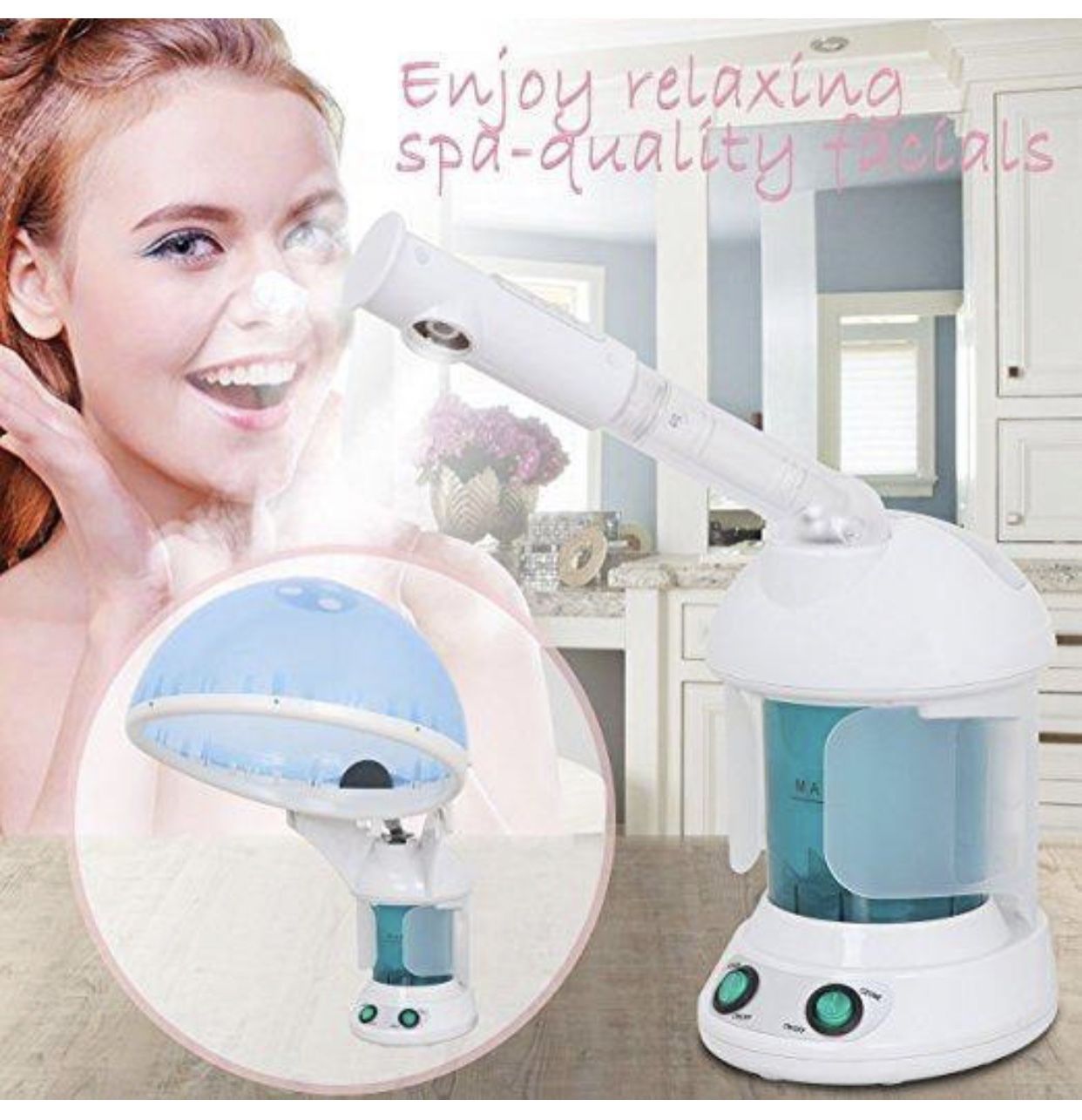 Portable 2 In 1 Hair And Facial Steamer